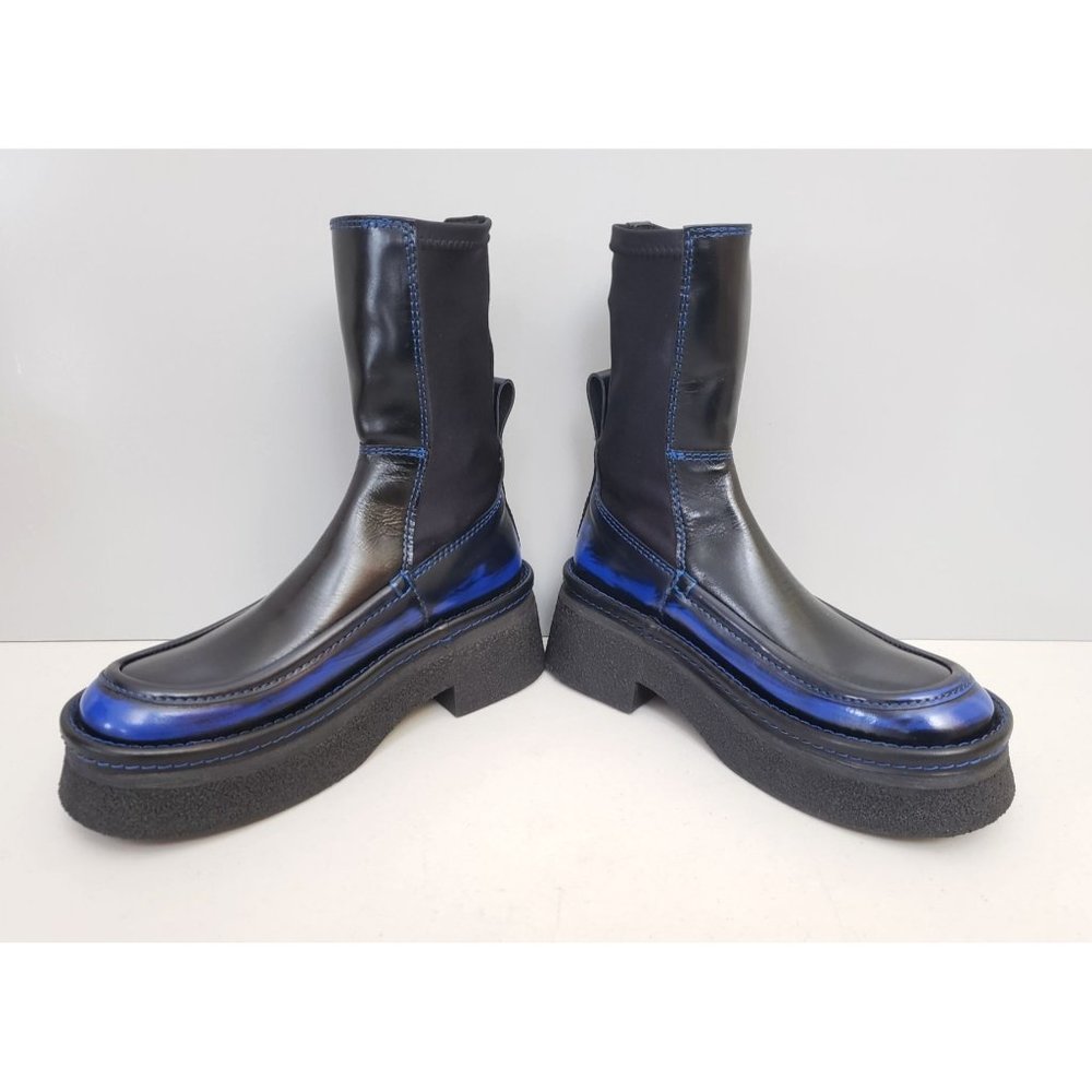 E8 by Miista for Free People Amarah Ankle Boots in Black Blue Size 39 - Picture 4 of 5